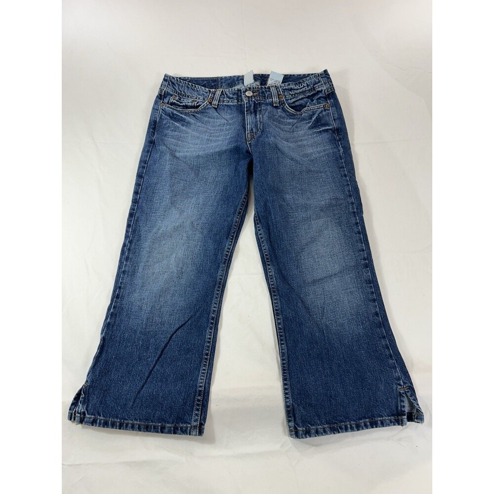 Lucky Brand Aztec Wonder Crop Capri Jeans Womens Size 8/29 Blue Denim Stretch